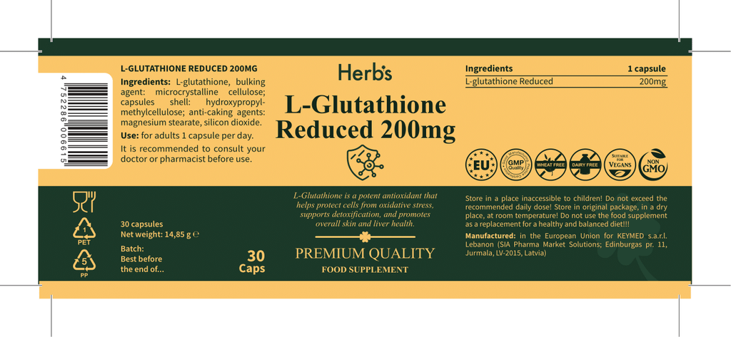 L-Glutathione Reduced 200mg