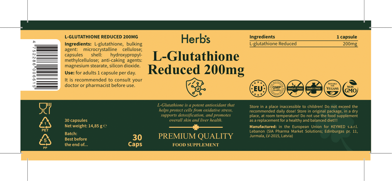 L-Glutathione Reduced 200mg