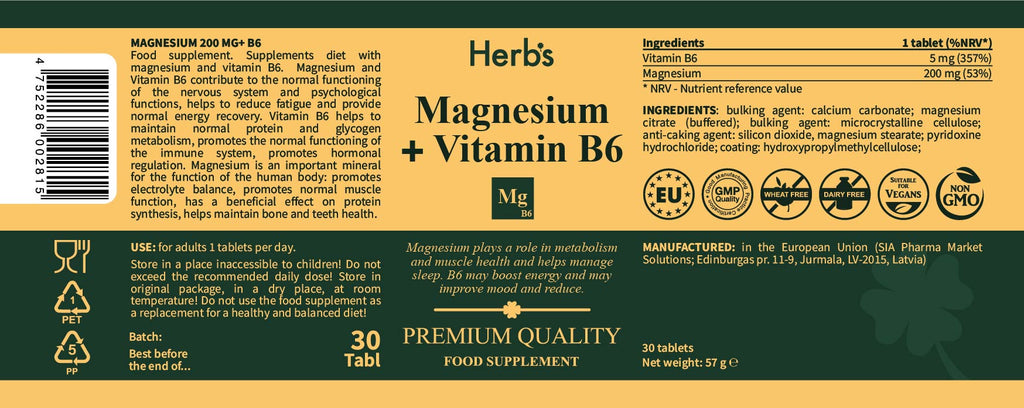Magnesium + Vitamin B6