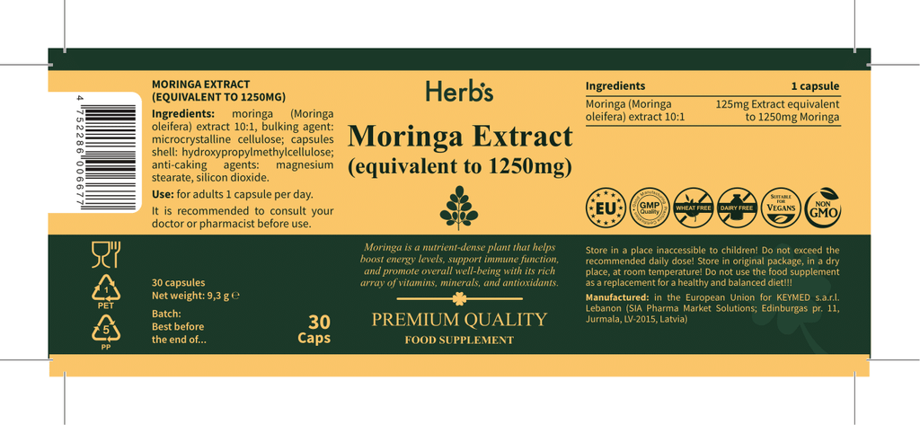 Moringa Extract 1250mg