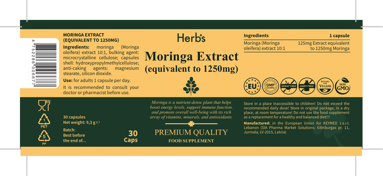 Moringa Extract 1250mg