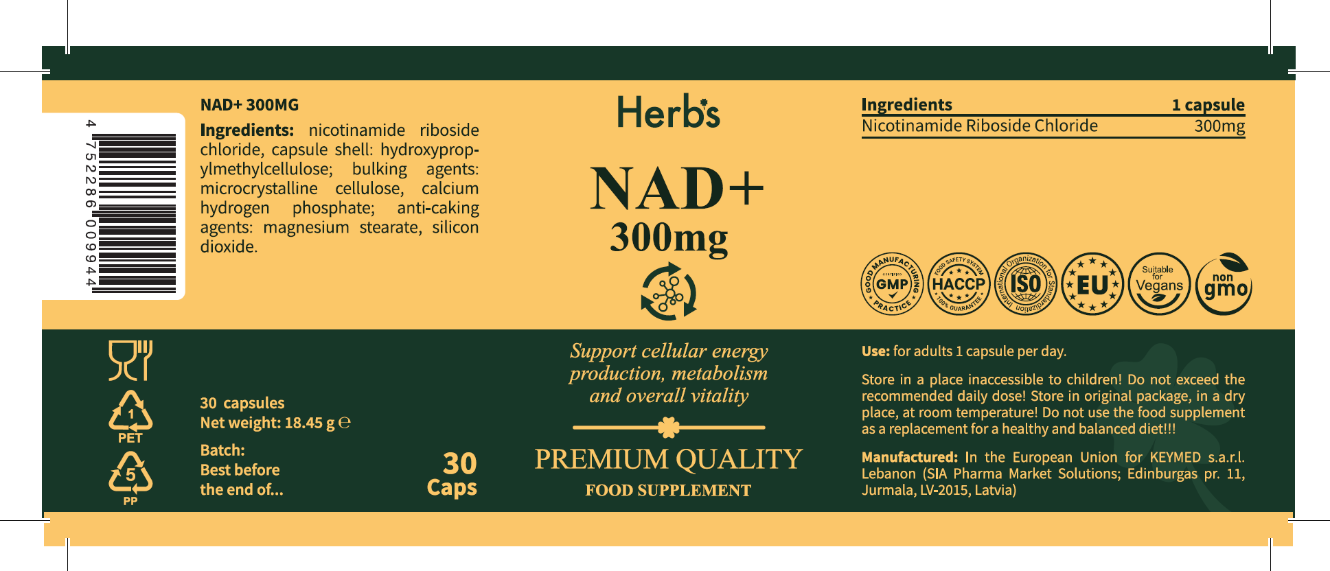 NAD+ 300mg